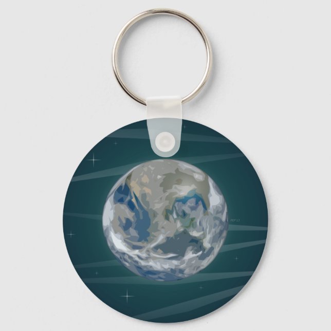 Earth In Space Key Ring (Front)