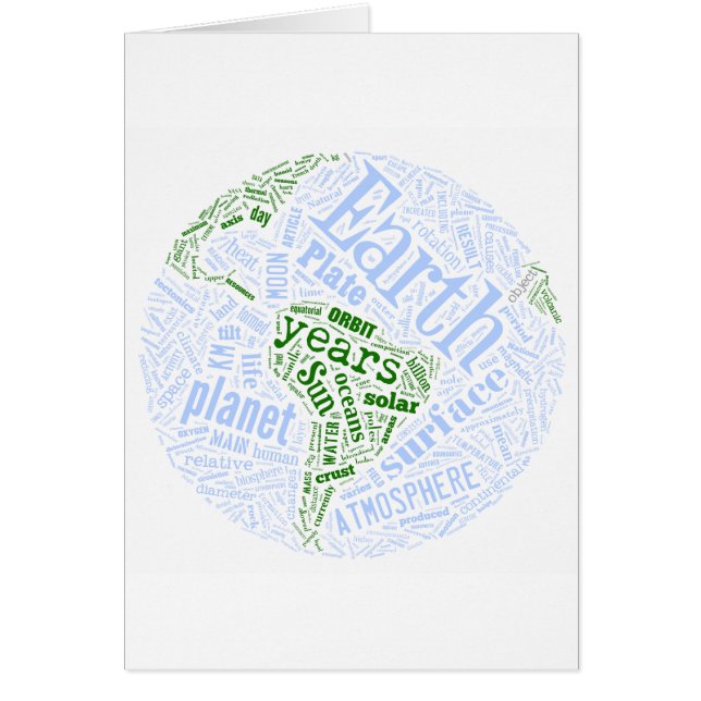 Earth in Tagxedo (Front)