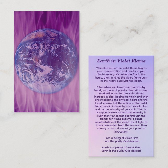 Earth in Violet Flame Business Card (Front/Back)
