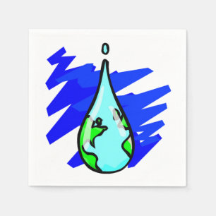 Earth inside Waterdrop Napkin