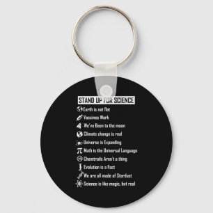 Earth Is Not Flat Vaccines Work Funny Science Gift Key Ring