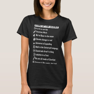 Earth Is Not Flat Vaccines Work Funny Science Gift T-Shirt