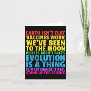 Earth Isn't Flat Stand Up For Science Real Earth D Card