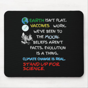 Earth Isn't Flat Stand Up For Science Real Earth D Mouse Pad