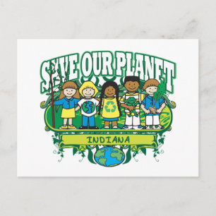 Earth Kids Indiana Postcard