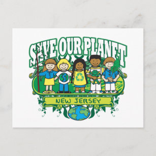 Earth Kids New Jersey Postcard