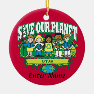 Earth Kids Utah Ceramic Tree Decoration
