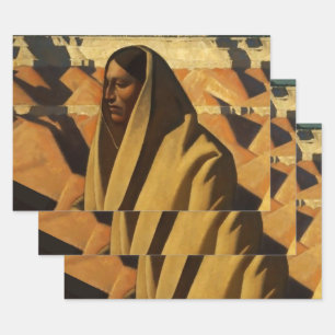 “Earth Knower” Western Art by Maynard Dixon Wrapping Paper Sheet