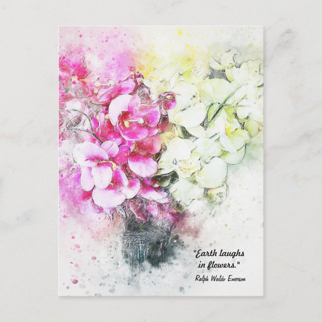 Earth Laughs in Flowers Canvas Floral Postcards (Front)