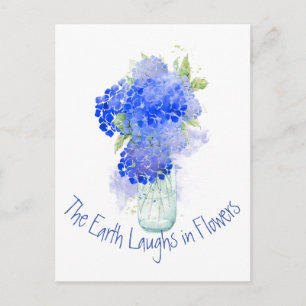 Earth Laughs in Flowers Gardeners Quote Stone Postcard