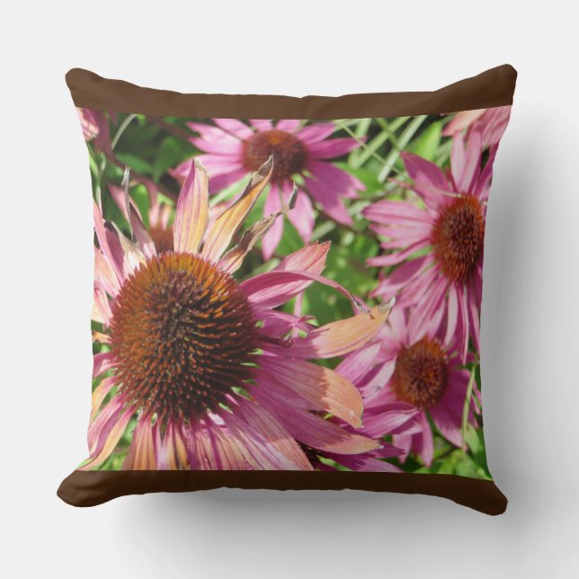 "Earth laughs in Flowers' indoor accent pillow (Front)