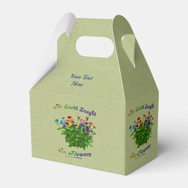 Earth Laughs In Flowers Inspirational Personalised Favour Box (Front Side)