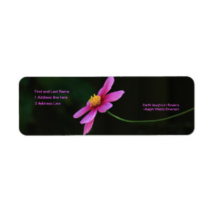 Earth Laughs in Flowers: Return Address Label