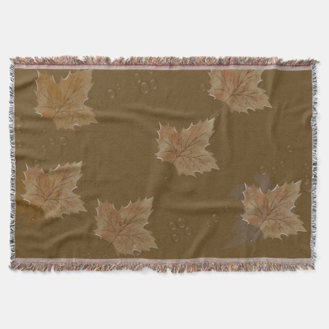 Earth Leaf Comfort Throw Blanket (Front)