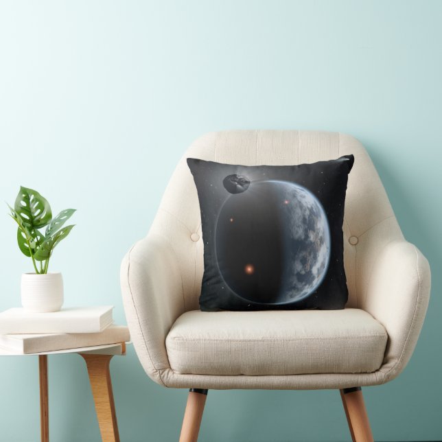 Earth-Like Planet With Oceans Coating Its Surface. Cushion (Chair)