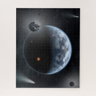 Earth-Like Planet With Oceans Coating Its Surface. Jigsaw Puzzle