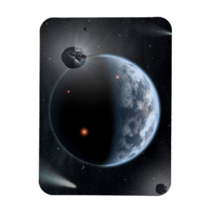 Earth-Like Planet With Oceans Coating Its Surface. Magnet