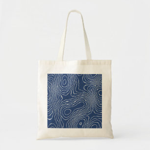 Earth Line Topographic Organic Print. Tote Bag