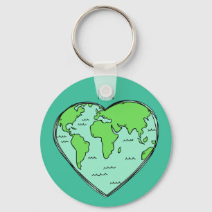 Earth Love custom monogram key chains