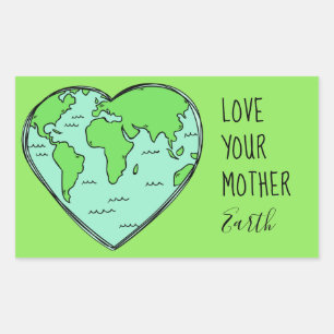 Earth Love custom text & colour stickers
