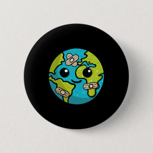 Earth Lover Day Illustration Gift Glol Warming Env 6 Cm Round Badge