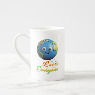 Earth Loves Everyone Bone China Mug