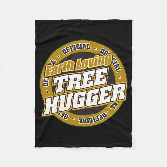 Earth Loving Tree Hugger Fleece Blanket (Front)