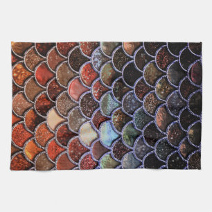 Earth Luxury Glitter Mermaid Scales Tea Towel