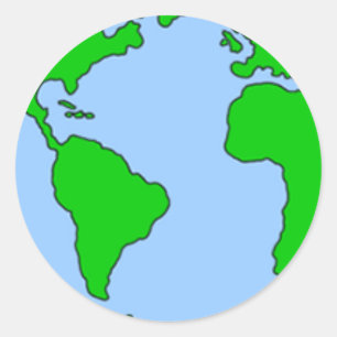 earth made simple classic round sticker