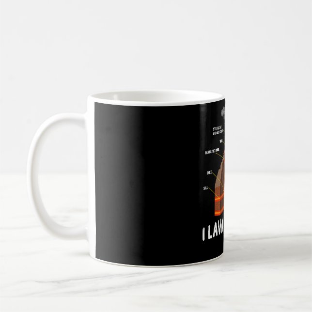 Earth Magma Lava Volcano Geology Science Gift Coffee Mug (Left)