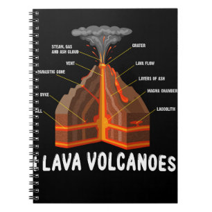 Earth Magma Lava Volcano Geology Science Gift Notebook