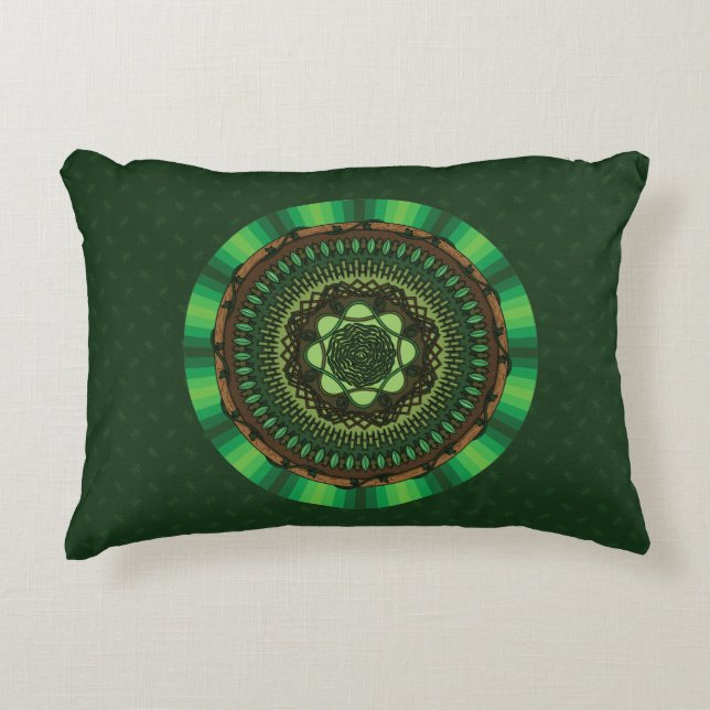 Earth Mandala Accent Pillow (Front)