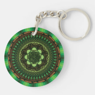 Earth Mandala Acrylic Keychain