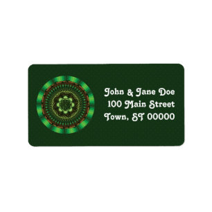 Earth Mandala Address Label