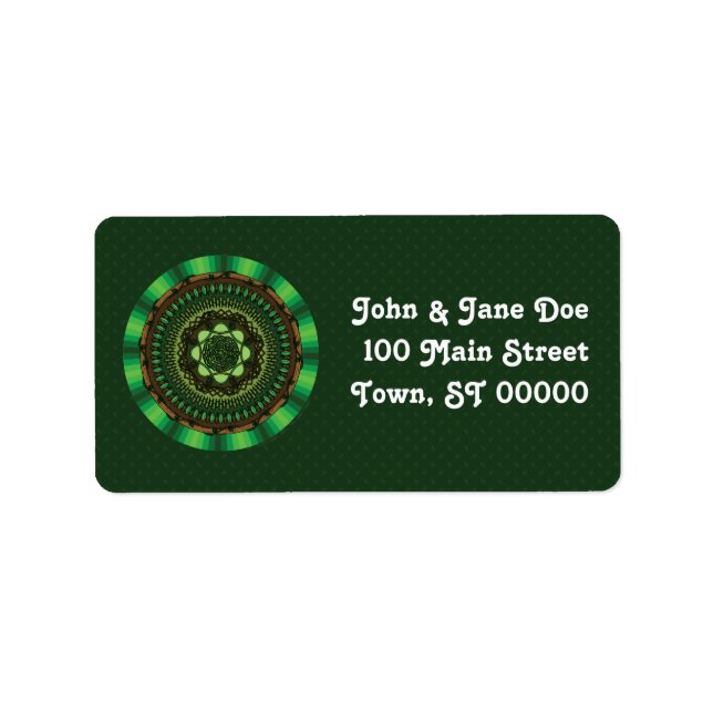 Earth Mandala Address Label (Front)