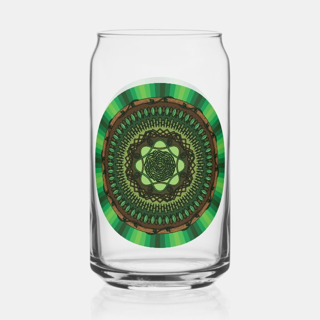 Earth Mandala Can Glass (Front)