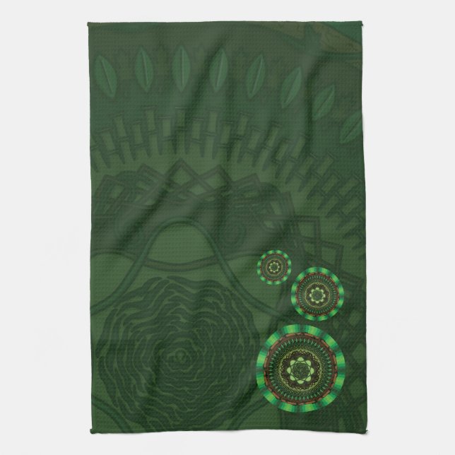 Earth Mandala Hand Towel (Vertical)