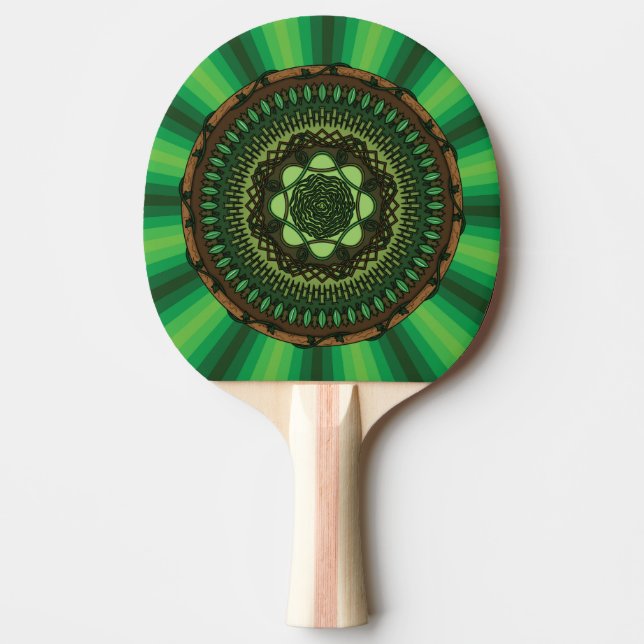 Earth Mandala Ping Pong Paddle (Front)
