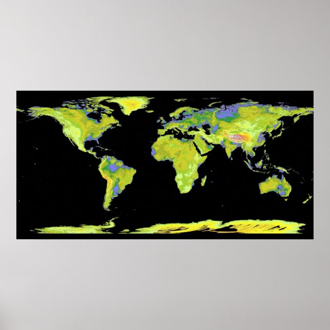 Earth Map Poster (Front)