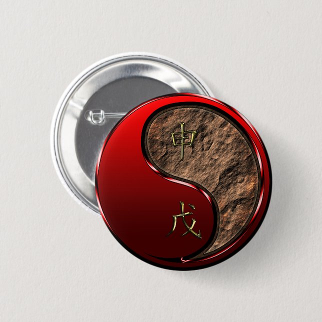 Earth Monkey 6 Cm Round Badge (Front & Back)