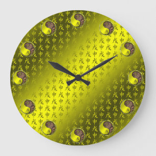 Earth Monkey Large Clock