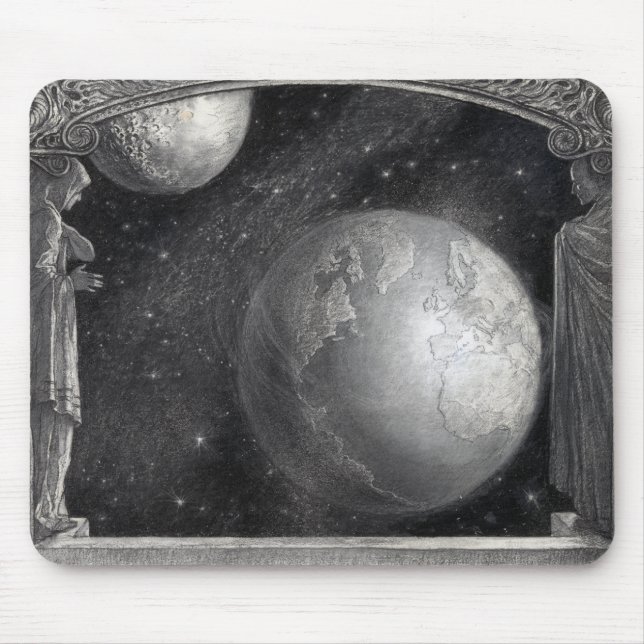 "Earth, Moon, and Milky Way" mousepad (Front)