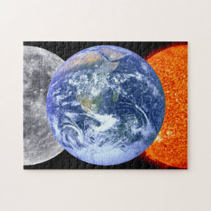 Earth, Moon, & Sun Jigsaw Puzzle