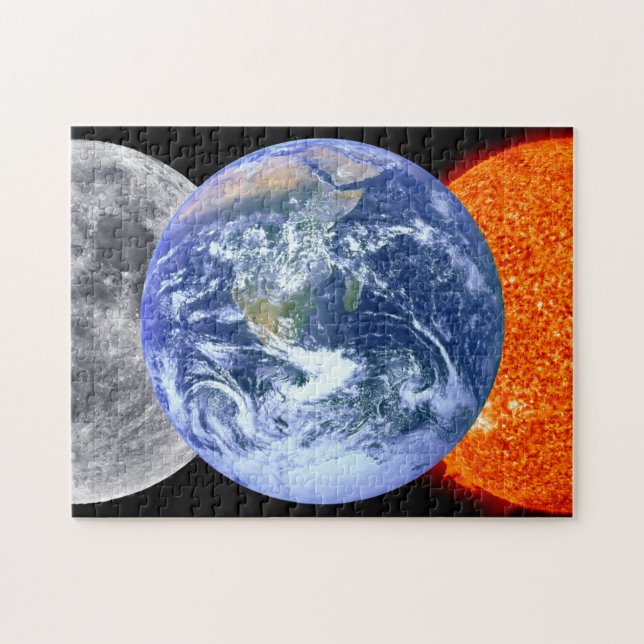 Earth, Moon, & Sun Jigsaw Puzzle (Horizontal)