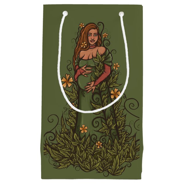Earth Mother Goddess Druid Small Gift Bag (Front)