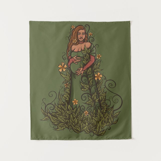 Earth Mother Goddess Druid Tapestry (Front)