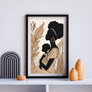 Earth Mother Silhouette Poster