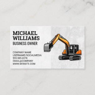 Earth Mover   Construction Vehicle Business Card