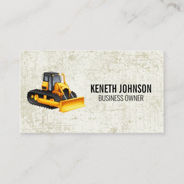 Earth Mover | Construction Vehicle  Business Card (Front)