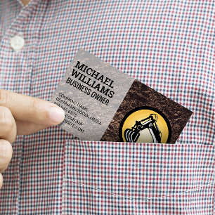 Earth Mover Construction Vehicle Business Card